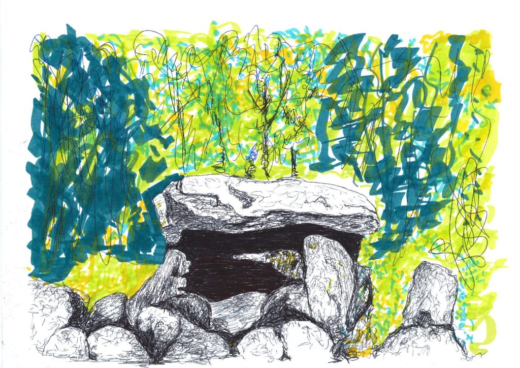 Ilustración del Dolmen de Cornudella B.