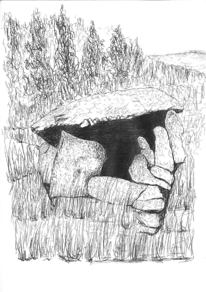 Dolmen de Gutina Ilustración del Dolmen de Gutina
