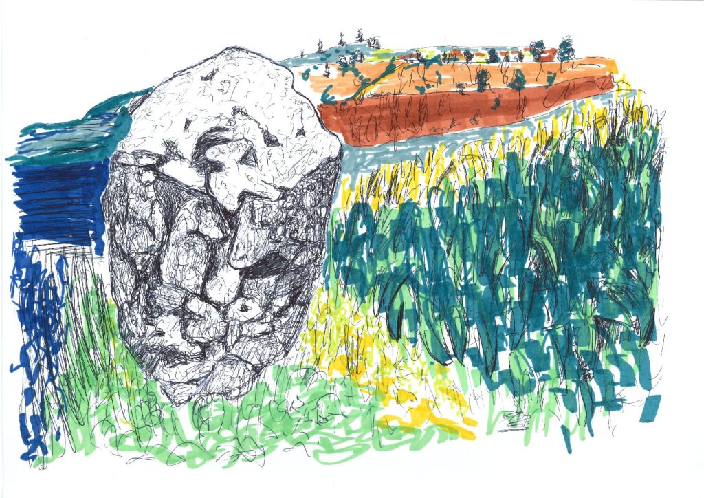 Menhir de Ovienes Ilustración del Menhir de Ovienes