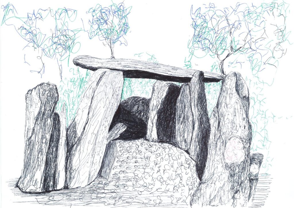 Dolmen del Chopo. Ilustración del Dolmen del Chopo.