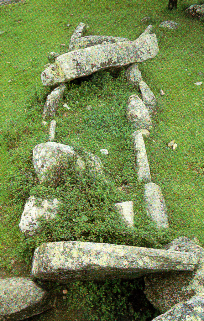 Anta 1 Heredade do Paço das Vinhas. Pasillo o corredor del Anta 1 Heredade do Paço das Vinhas.