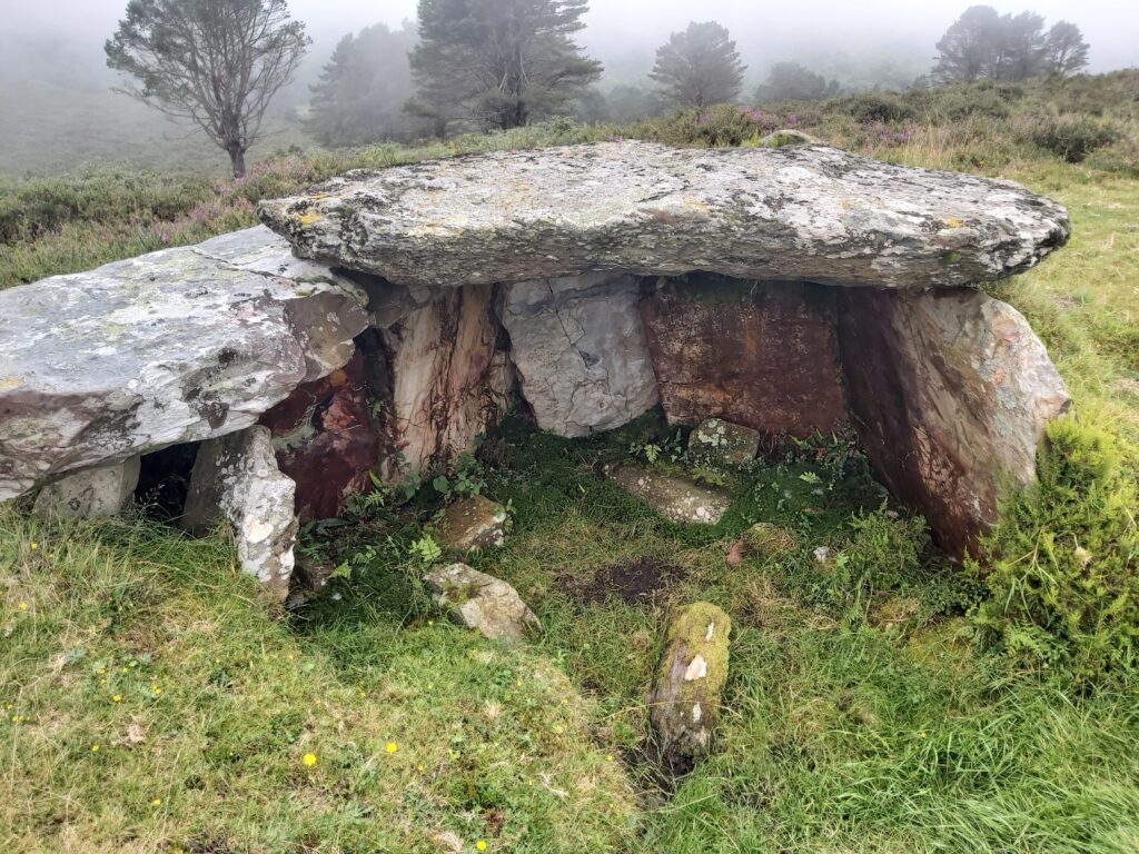 Dolmen de la Llastra de Filadoira. Dolmen de Entrerríos o Llastra de Filadoira en Navedo, Illano, Occidente de Asturias.