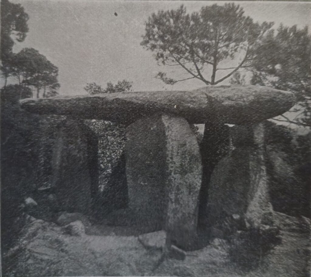 Fotografía del dolmen de Pedra Gentil en Vallgorguina, Barcelona
