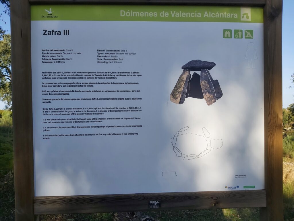 Dolmen de Zafra III Valencia de Alcántara (Cáceres)